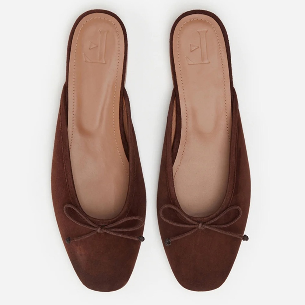 NWT ⭐️ Flattered Malva Suede Mule in Brown EU 38 - Picture 2 of 6